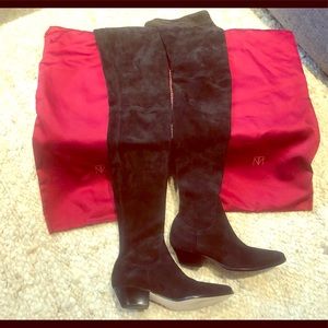 Tamara Mellon suede thigh high boots